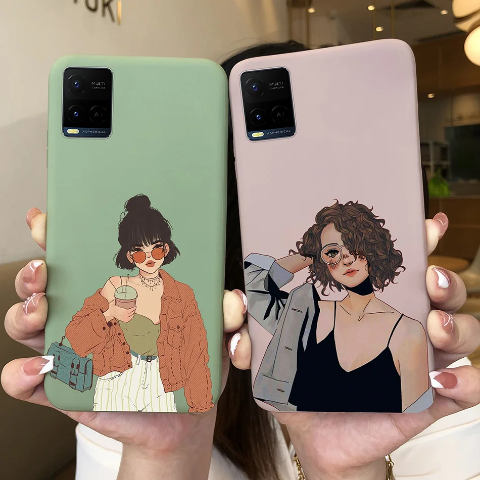 Para Vivo Y33 Y33S Y21 Y21S funda lujosa de silicona suave TPU mate funda trasera de teléfono para Vivo Y 33 Y33 S Y 21 S 21S Fundas parachoques - imagen 3