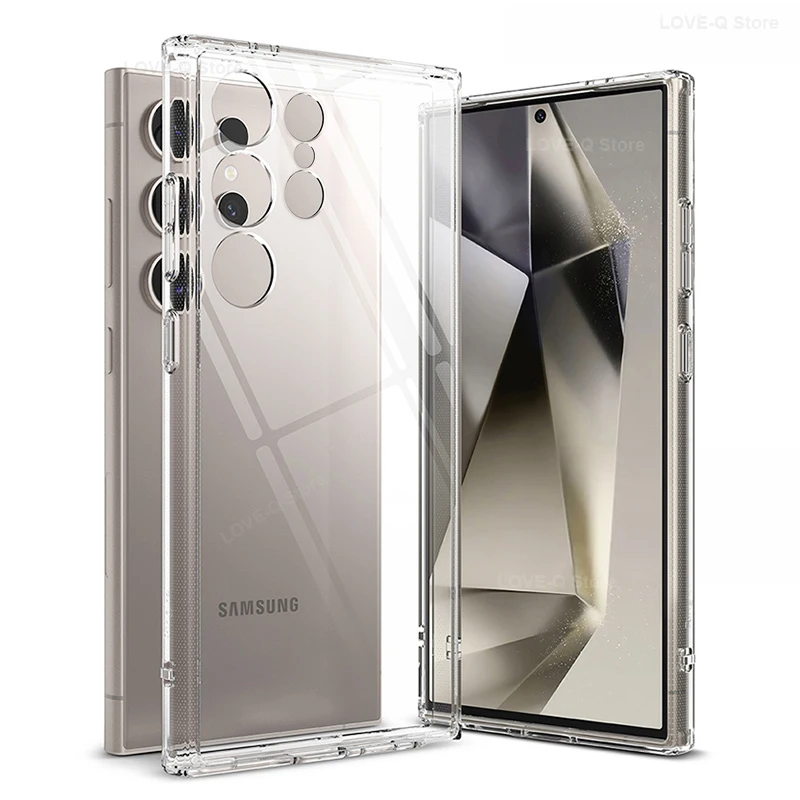 Funda de silicona transparente Original para teléfono Samsung Galaxy S24 S23 Ultra Plus FE S24Ultra S24, fundas de cristal ultrafinas, carcasa de TPU suave
