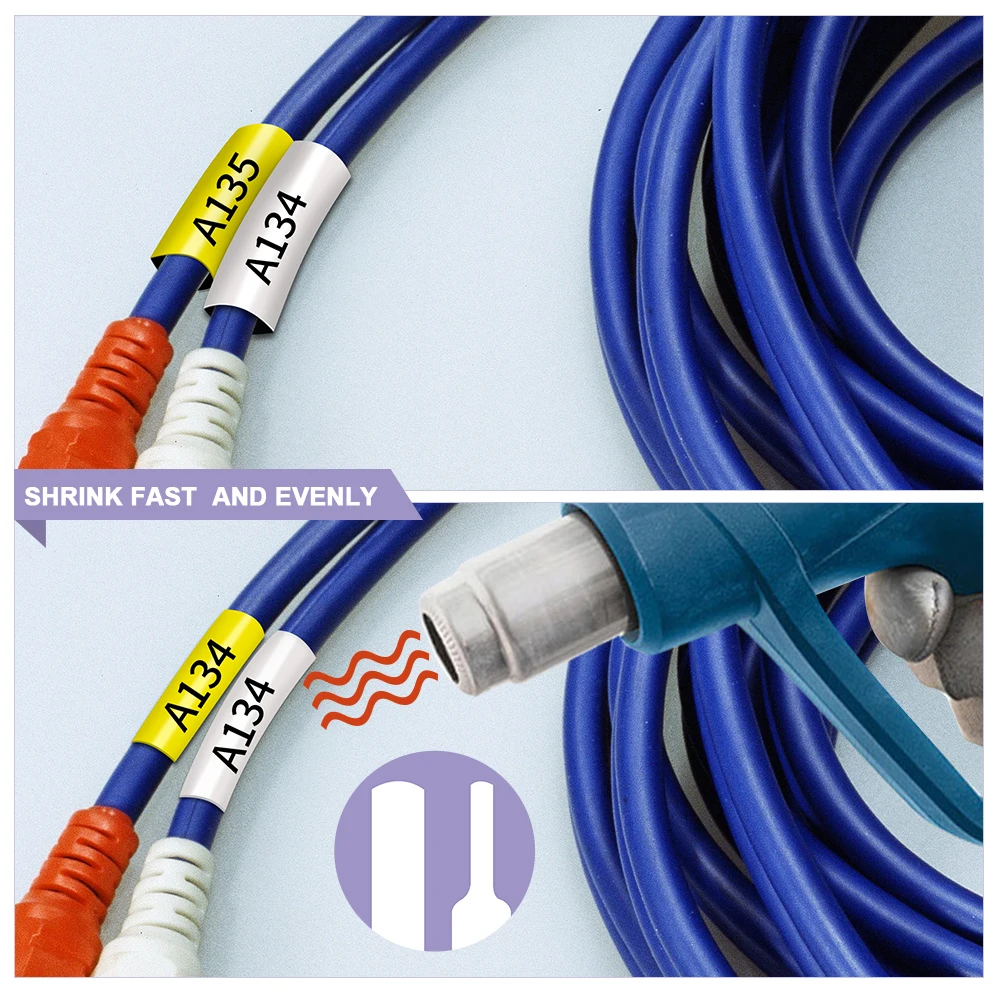 Tubo termorretráctil de 6/9/12/18/24mm Compatible con cinta termorretráctil Brother hse231 hse241 hse221 hse211 hse631 hse621 cinta termorretráctil Brother - imagen 4