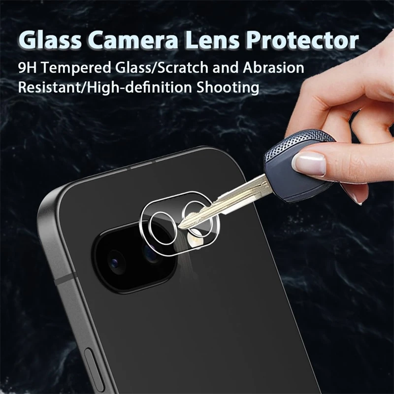 Funda protectora de cámara de vidrio templado curvo 3D para Google Pixel9a Pixel 9a 9 a9 5G HD cubierta de lente trasera transparente en Googel Pixle 9a - imagen 2