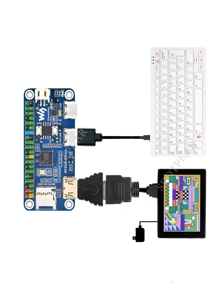 Waveshare RP2350-PiZero RP2040-PiZero Raspberry Pi Pico 2 RP2350B RP2350-PiZero Placa de desarrollo PSRAM DVI para HDMI - imagen 5