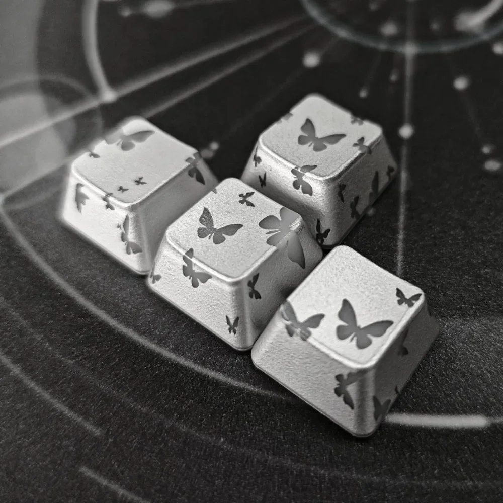 Teclas con estampado de mariposas, patrones personalizados, eje magnético transparente, teclas mecánicas resistentes a mariposas, altura OEM - imagen 5