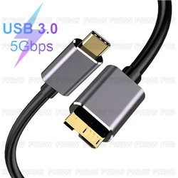 Cable USB-C a Micro B para Disco Duro HDD/SSD