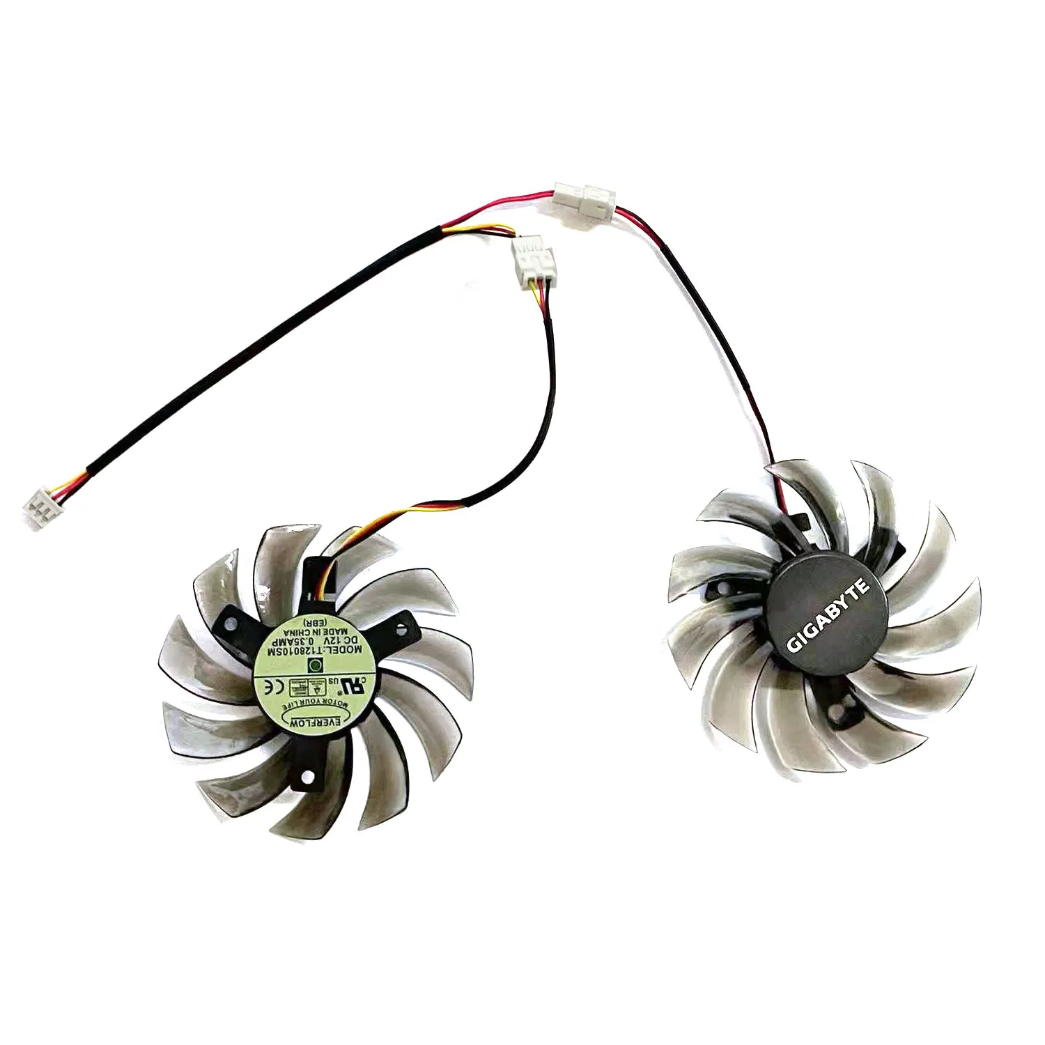 Ventilador T128010SM de 3 pines, 75MM, GTX 670, GPU, adecuado para Gigabyte N460, GTX 670, 580, 560, tarjeta gráfica Ti, nuevo - imagen 3