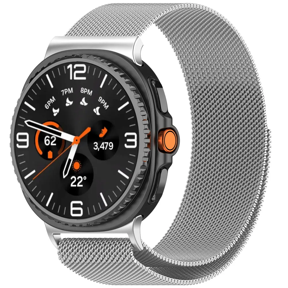 Correa de reloj milanesa de Metal para Samsung Galaxy Watch8 40 44mm 8 pulsera clásica de correa magnética de acero inoxidable - imagen 3