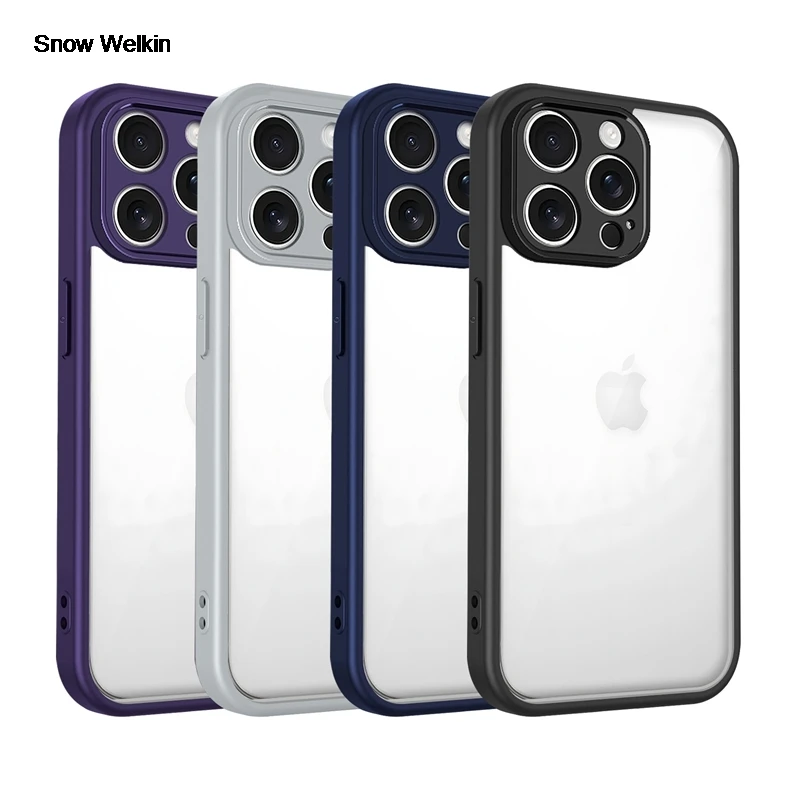Funda de silicona transparente para Apple iPhone 17 16 15 14 13 12 11 XS Pro Max Air 7 8 Plus 16E PC trasera TPU parachoques cubierta a prueba de golpes - imagen 2