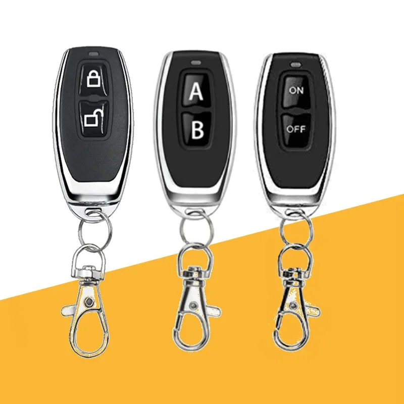 Transmisor inalámbrico de Control remoto RF de 433MHz, 2 botones para puerta de garaje/abridor de puerta, alarma de automatización del hogar para coche - imagen 2
