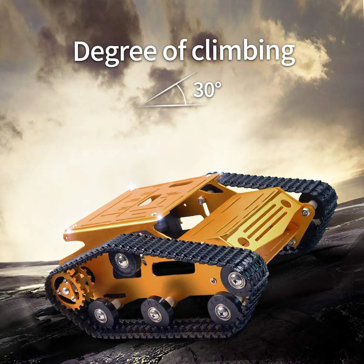 XIAOR GEEK chasis de tanque de aleación de aluminio, plataforma de tanque de robot, soporte para Arduino/Raspberry pi - imagen 3