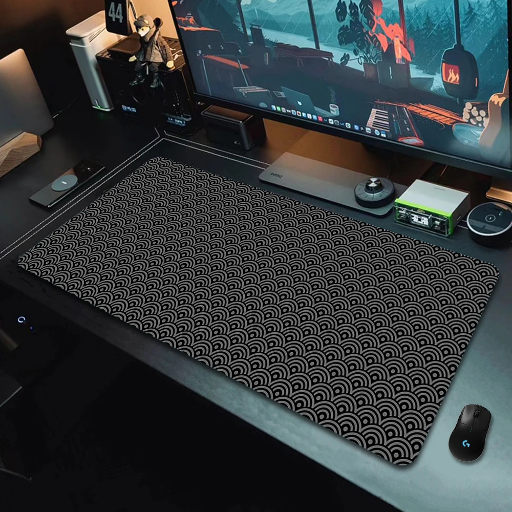 Alfombrilla de ratón para Gaming, alfombrilla grande para teclado de oficina y hogar, alfombrilla de ratón de arte Simple, antideslizante, de goma Natural, para mesa de escritorio de PC