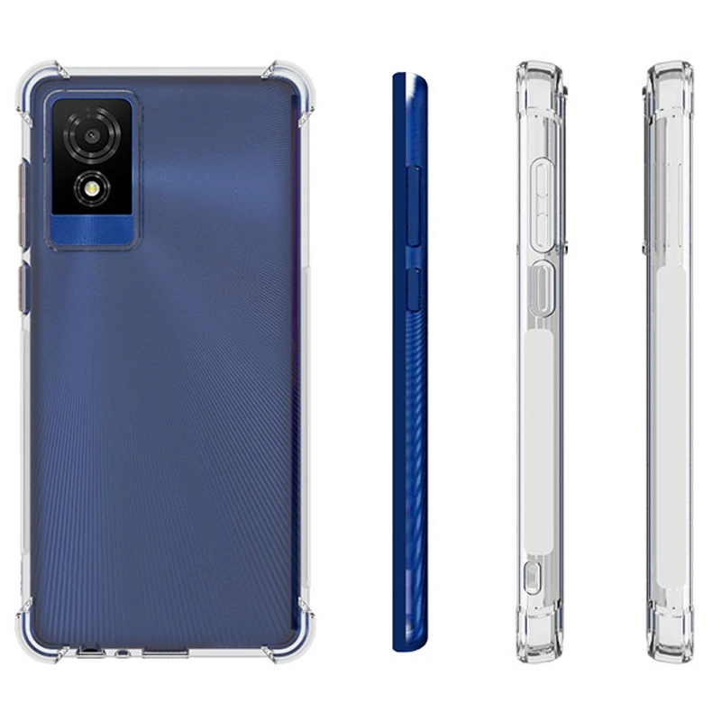 Funda TCL 501 TCL501 4G T433D, cojín de aire transparente, Airbag a prueba de golpes, funda trasera suave de silicona TPU para bolsas de teléfono TCL 501 TCL501 - imagen 2
