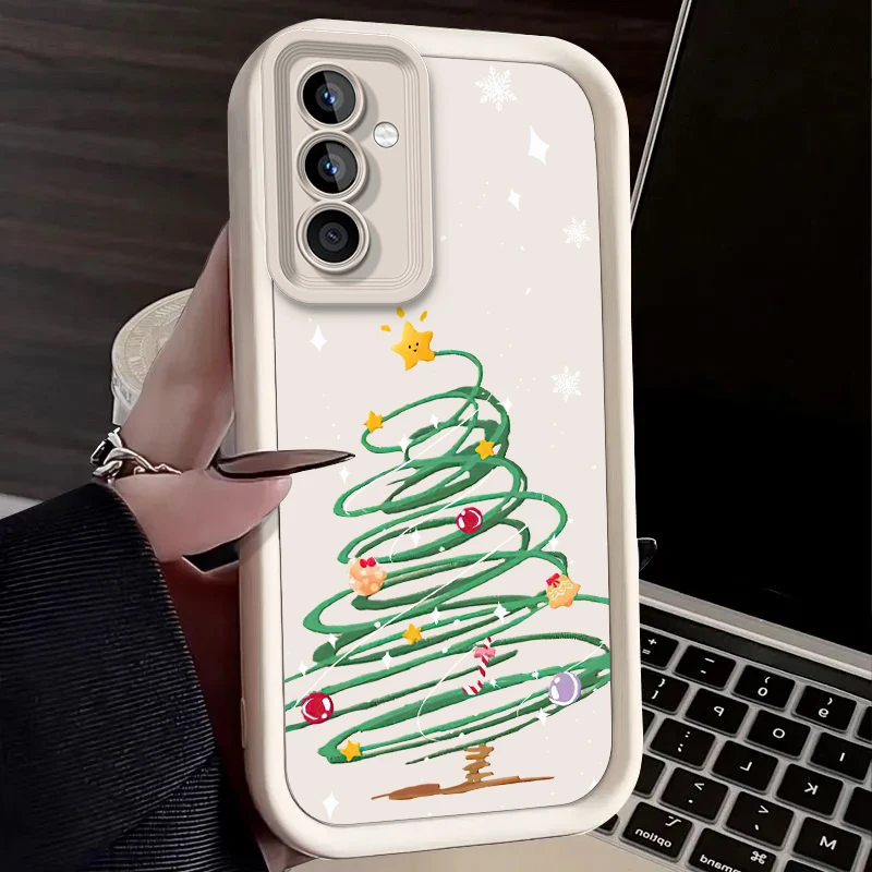 Funda con estampado de árbol de Navidad para Samsung Galaxy A53 A50 A50S A36 5G A35 A34 A33 A32 A30 A26 A24 A23 A22 A20 A16 A15 A13 4G - imagen 5