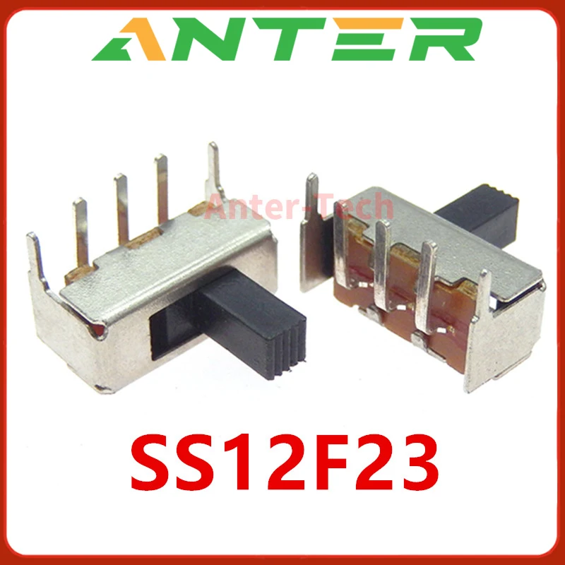 10 Uds SK-12F14G3/4/5/6MM 2 posiciones 1P2T Panel PCB ángulo deslizamiento Horizontal interruptor de palanca de alimentación