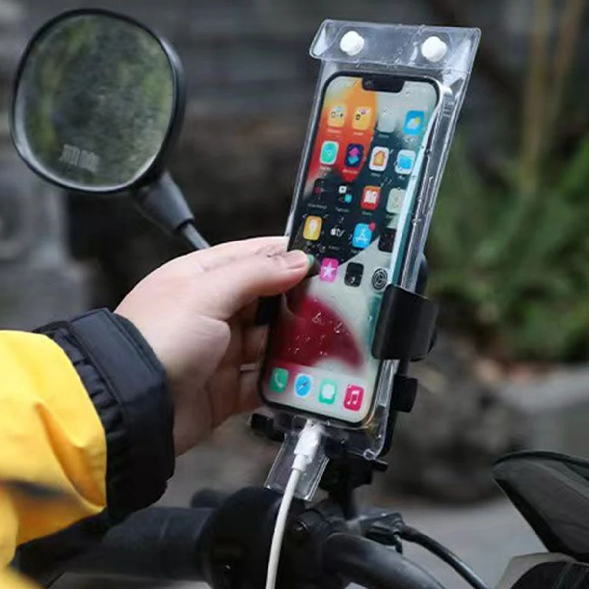 1/3/5 Uds fundas de teléfono transparentes impermeables para motociclista funda de teléfono a prueba de lluvia bolsa seca pantalla táctil para cargar - imagen 4