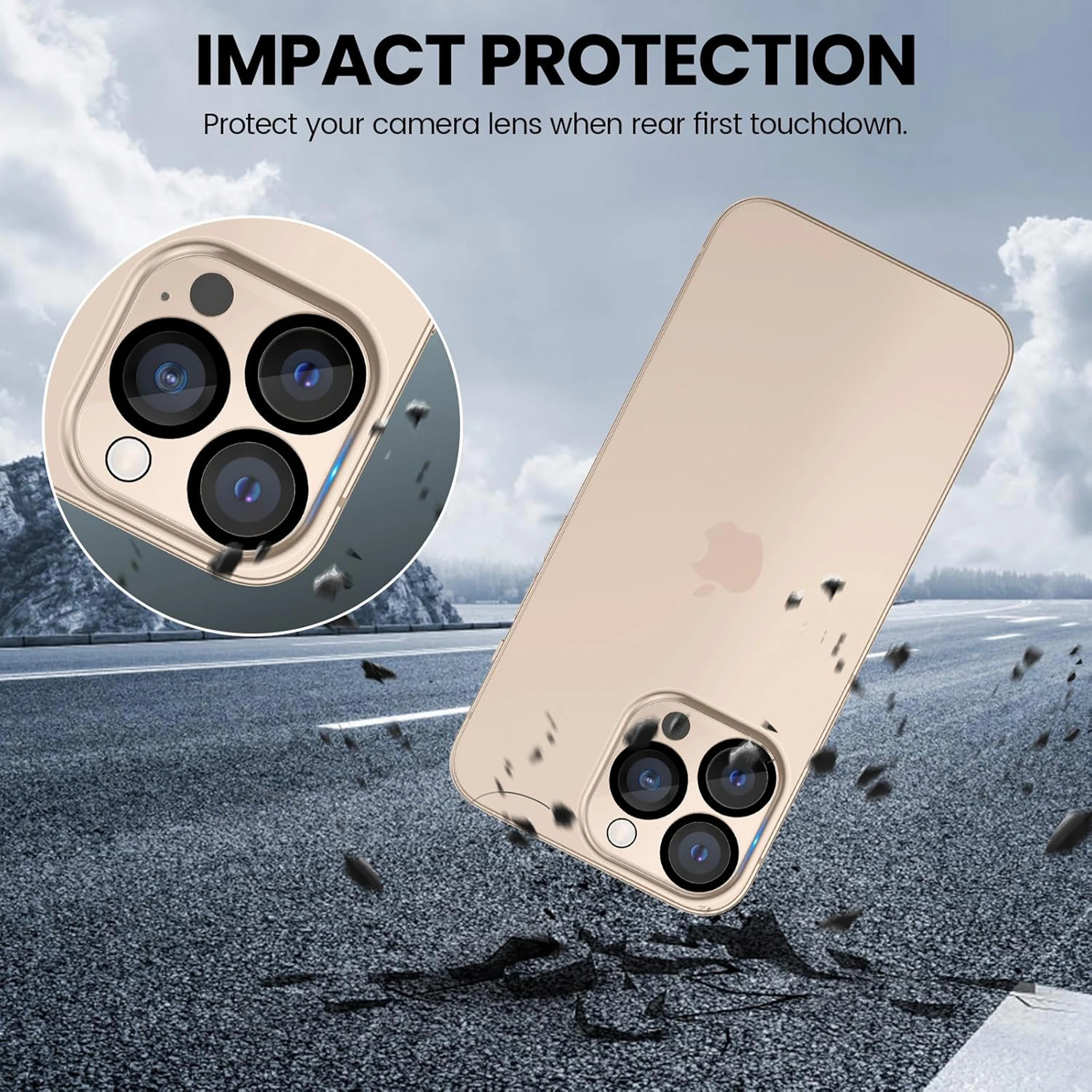 1 Juego de cristal para lente de cámara para IPhone 13, 14, 15, 16, 17 Pro Max, película protectora de pantalla para lente de cámara para IPhone 17 16 Pro - imagen 5