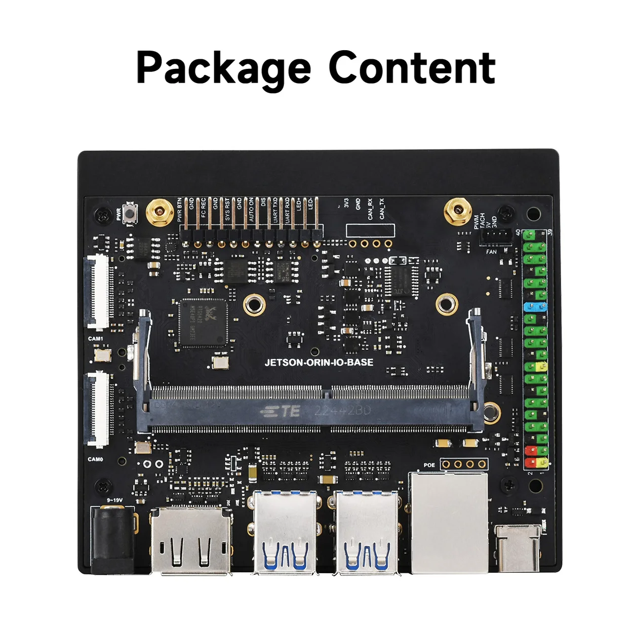 Placa de desarrollo Waveshare Jetson Orin Nano/NX basada en el módulo Jetson Orin Nano y Jetson Orin NX, 5 × puertos USB