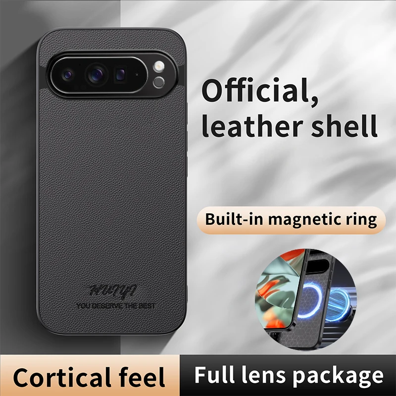 Para Google Pixel 9 Pro XL funda suave PU piel imán funda protectora trasera para Google Pixel 8 9 Pro XL funda completa para teléfono - imagen 3