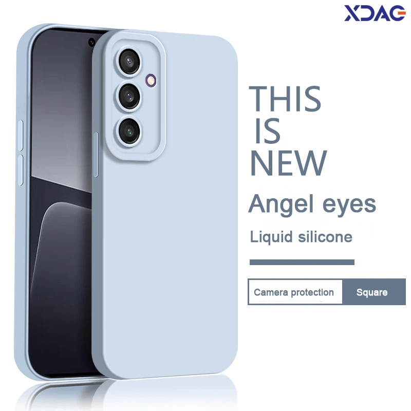 Funda trasera mate con ojos de Ángel para Samsung Galaxy S24 S23 S22 Plus Ultra A55 A54 A53 A52 5G, funda de teléfono de silicona líquida suave a la moda