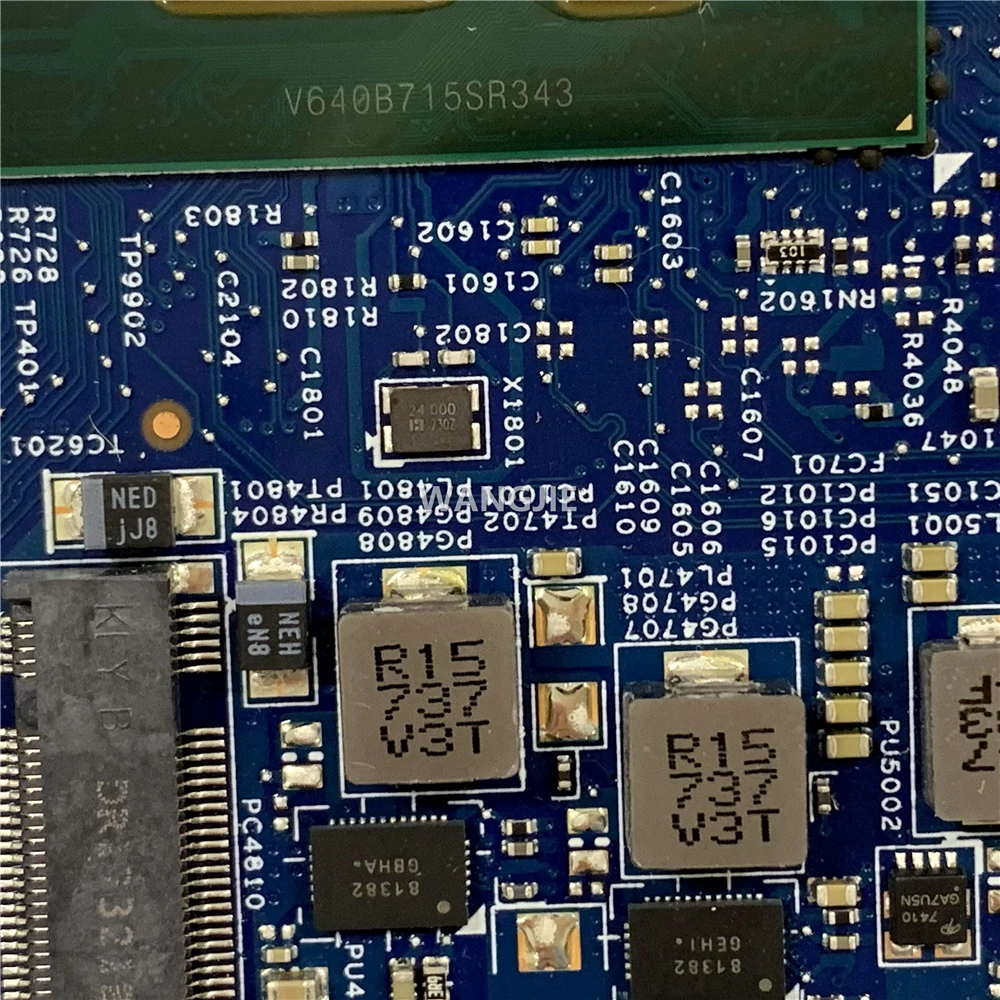 Placa base para ordenador portátil 16852-1 para DELL Latitude 3480 3580 Com SR343 I3-7100U CPU CN-004JRR 004JRR 04JRR 100% en funcionamiento - imagen 3