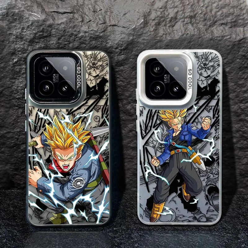 D-Dragon Ball Anime Trunks Abdeckung für Xiaomi Poco X3 X5 X6 F5 F6 M6 Pro GT NFC Pro Bunte Silber Telefon Fall