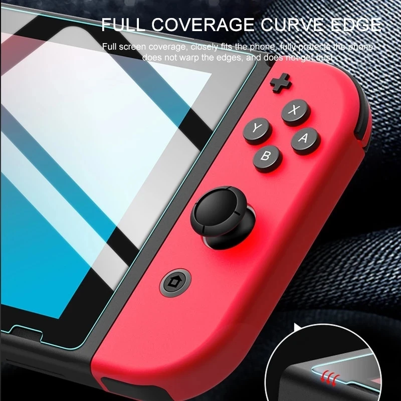 Vidrio templado transparente para Nintendo Switch Lite Protector de pantalla Compatible con Nintendo Switch NS/OLED película protectora transparente 9H - imagen 4