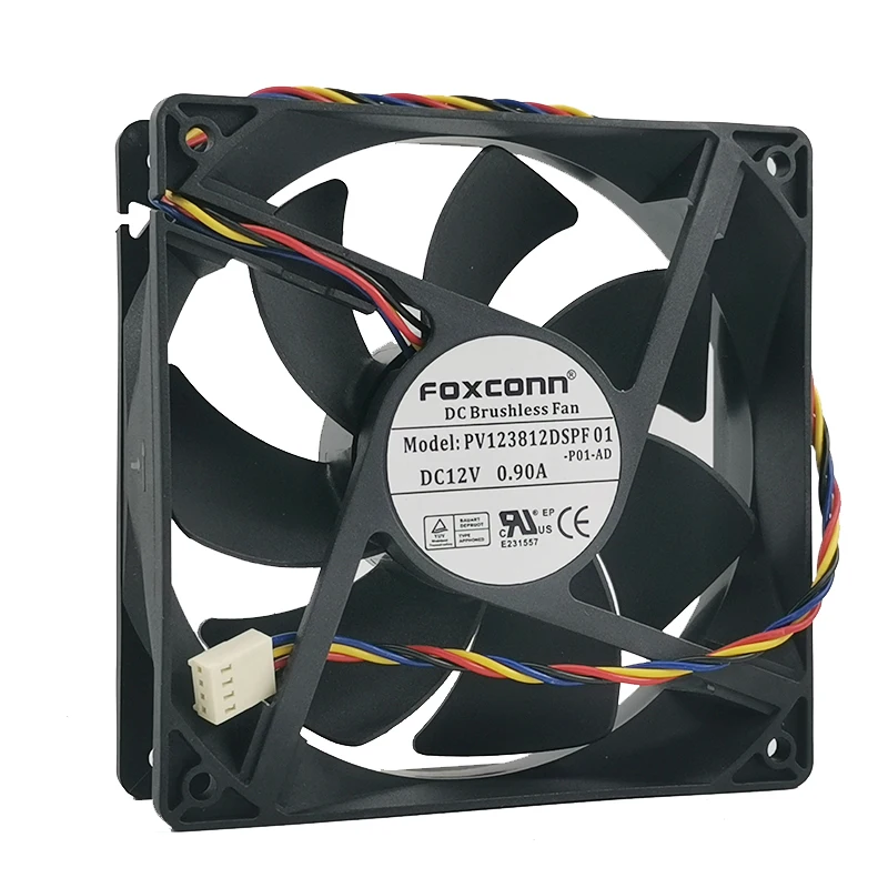 Nuevo original PV123812DSPF 01 12cm 12038 12V 0.90A ventilador de chasis de escritorio ventilador de refrigeración de control de velocidad PWM de 4 cables