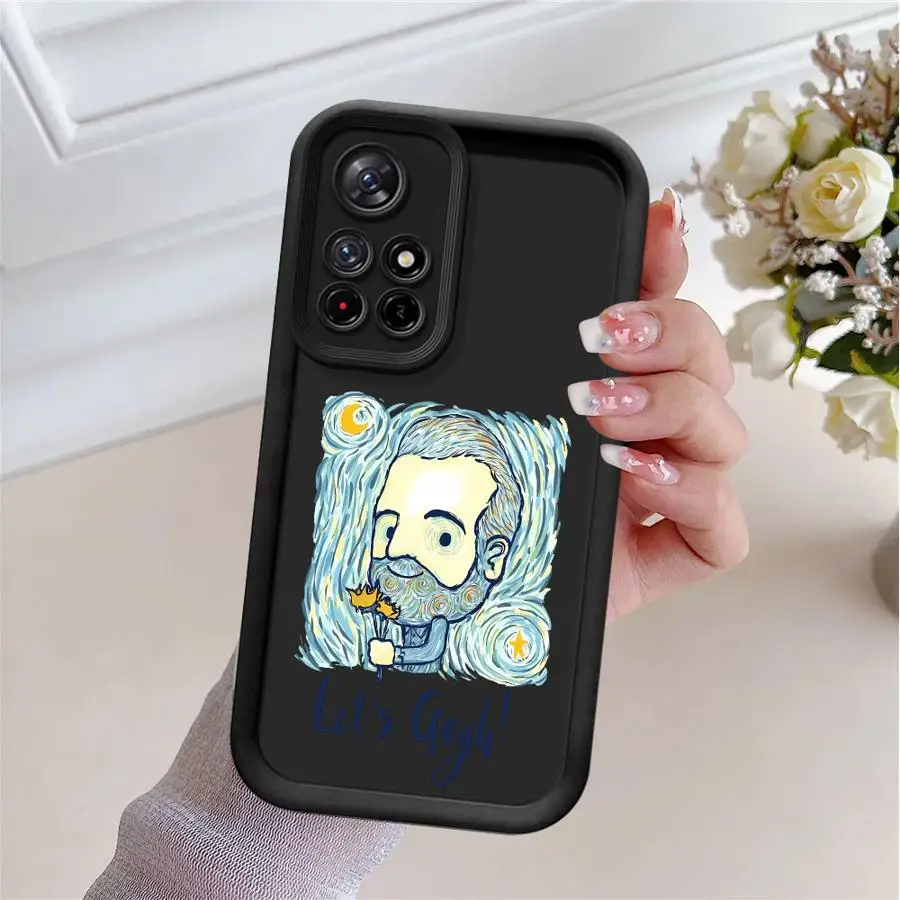 Funda para Xiaomi Redmi 9T A3 A5 14C 13C 10A 10C 9C 9A 12C A2 A1 Plus cubierta suave Van Gogh creatividad Linda - imagen 4