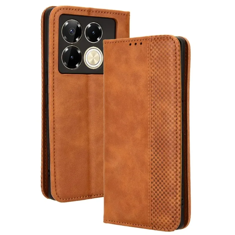 Funda de cuero Retro con tapa para Infinix Note 40 Pro PLUS 5G, cartera magnética con ranura para tarjeta, bolsa para teléfono - imagen 2