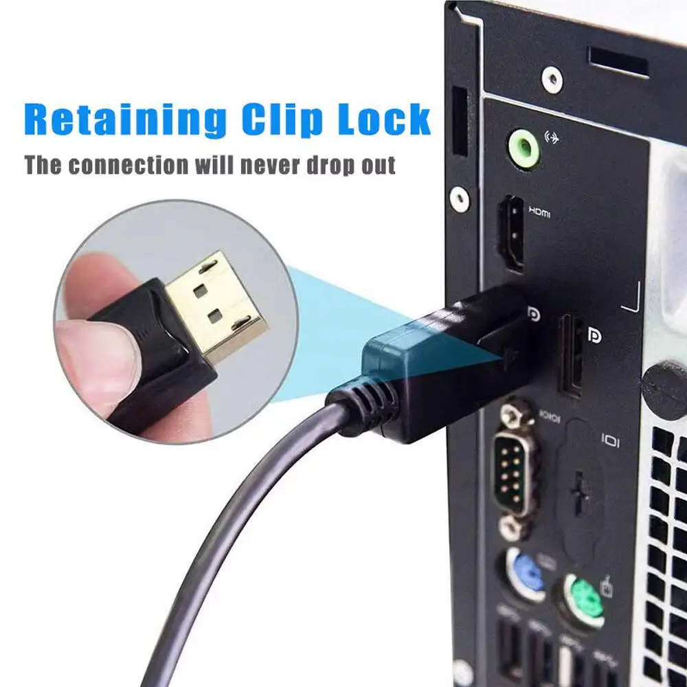 Hannord DisplayPort DP a DVI adaptador Connecto Cable línea de conversión 1,8 M FHD para escritorio portátil PC TV Monitor proyector - imagen 4