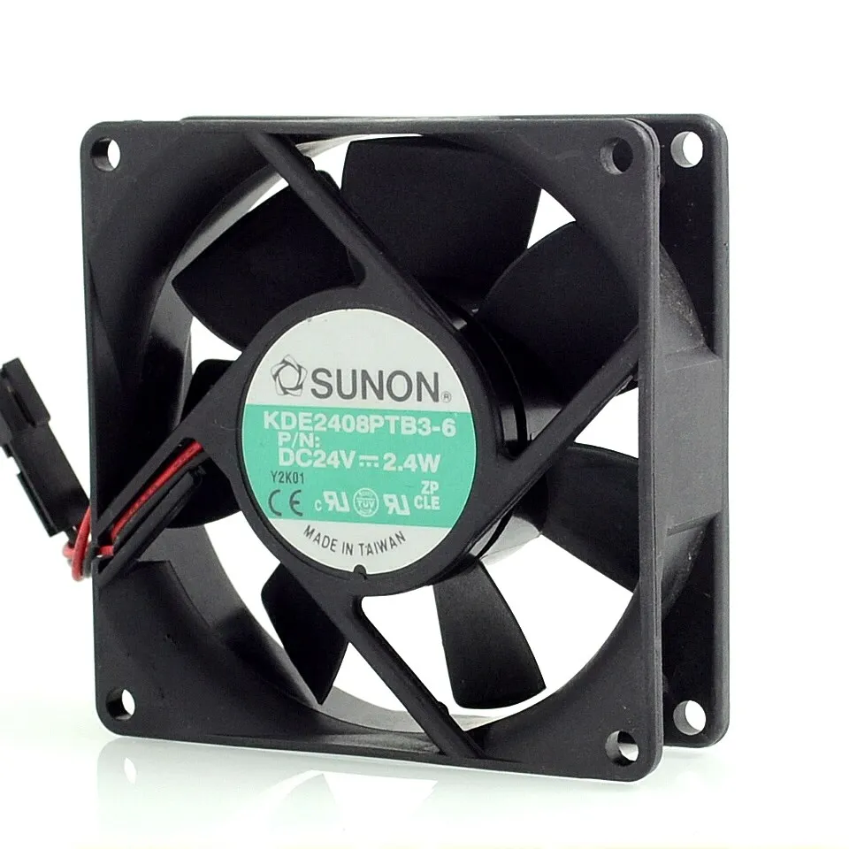 Ventilador de refrigeración axial para Sunon, inversor de servidor, 80x80x25mm, KDE2408PTB3-6, 8025, 24V, 2,4 W, 80mm - imagen 2