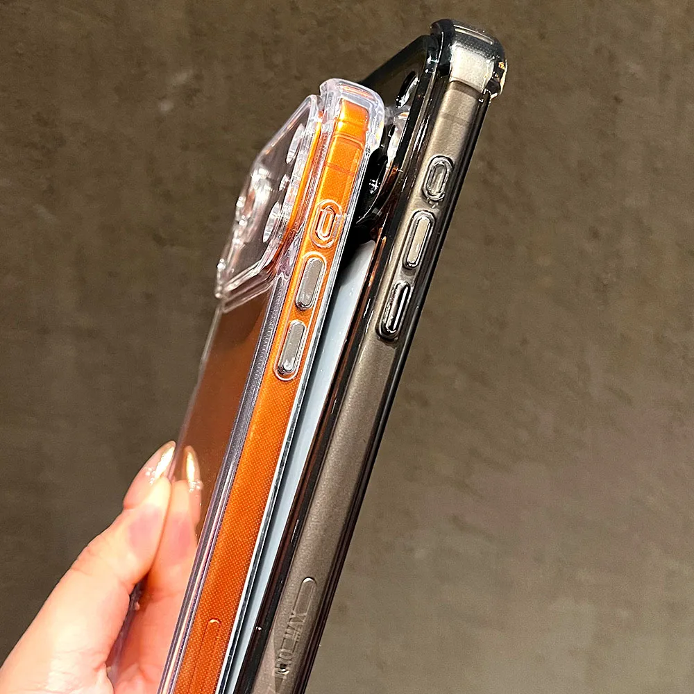 Funda de teléfono de silicona transparente de lujo para iPhone 17 16 Pro Max 15 14 13 12 11 Pro Max Air 16E X XS 7 8 Plus cubierta a prueba de golpes - imagen 4