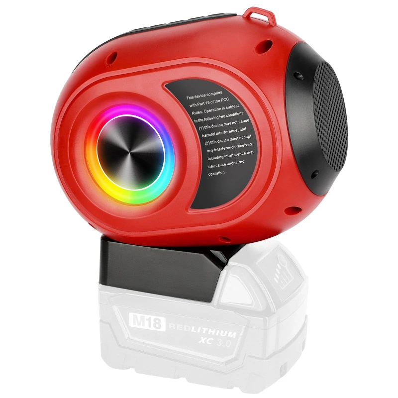 Altavoz Bluetooth inalámbrico, sistema de sonido portátil de alta definición para fiesta festiva, batería Makita/Bosch/DW/Milwaukee de 18/20V - imagen 2