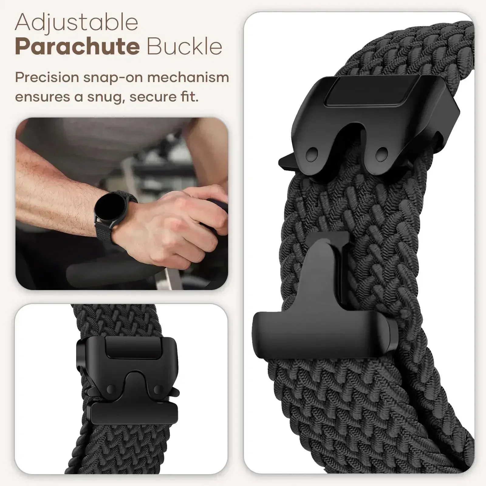 Bucle trenzado de paracaídas para Huawei Watch GT 6 46mm GT6Pro Correa 22 20mm Correa para Huawei Watch 5 4 3Pro GT6 5 4 3 46mm 42mm GT2e - imagen 4