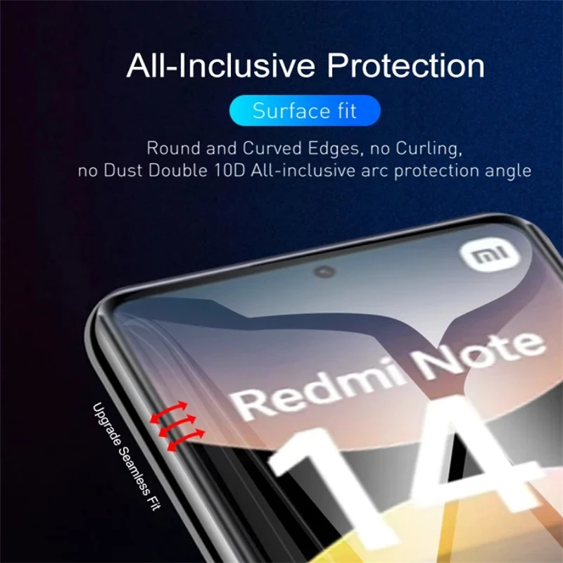 Película de hidrogel 6 en 1 para Xiaomi Redmi Note 14 11 10 Pro Plus 14S Protector de pantalla de lente para Note 13 12 8 Pro Plus Turbo 9T 4G - imagen 4