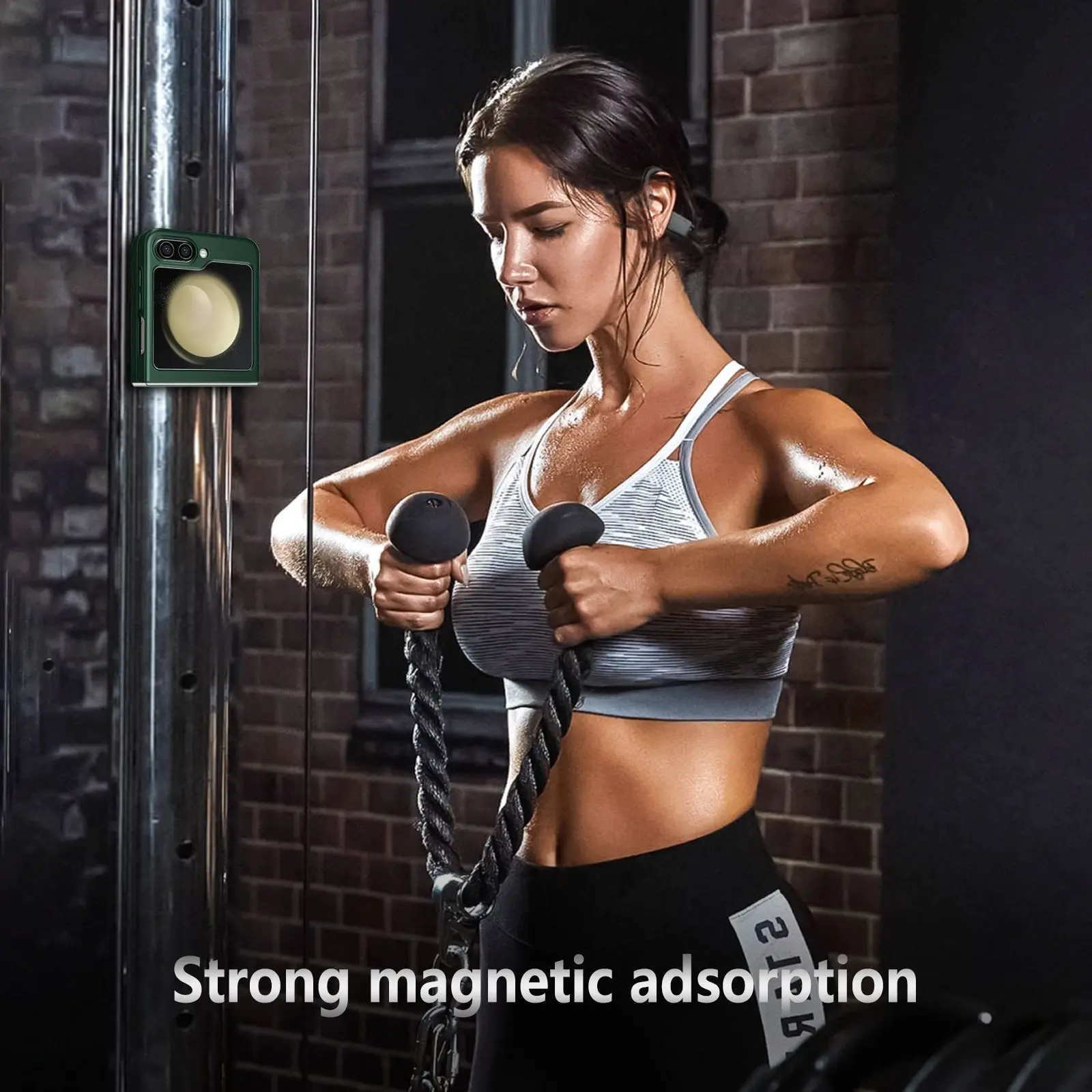 Funda magnética 2024 para Samsung Galaxy Z Flip 5 4 3 5G, soporte de carga inalámbrica, funda de PC a la moda, fundas antigolpes para Flip5 Flip4 - imagen 3