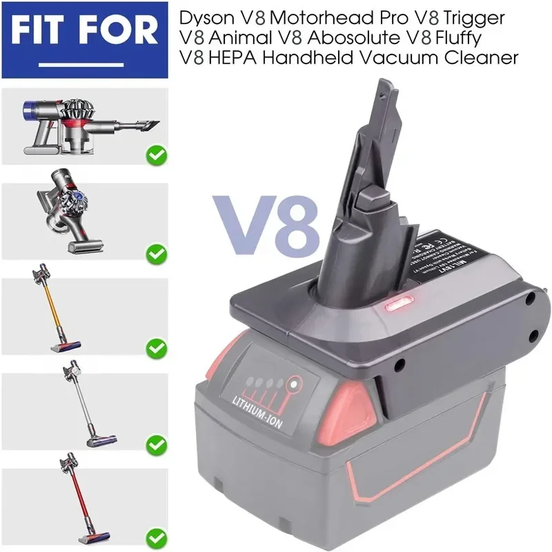 Adaptador convertidor de batería MT18V6 para batería de iones de litio Makita18V para Dyson V6 V7 V8 SV04 SV03 DC59 DC58 DC62 SV05 - imagen 5