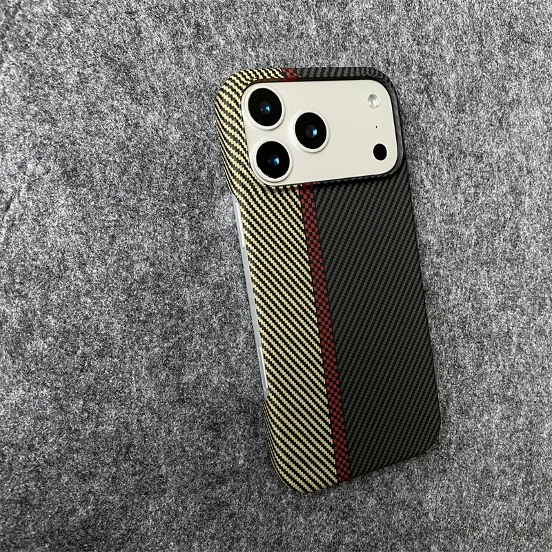 Funda delgada con textura de fibra de carbono clásica para iPhone 17 Air 16 15 14 Plus 13 12 Pro Max 11, cubierta trasera dura a prueba de golpes para PC - imagen 4