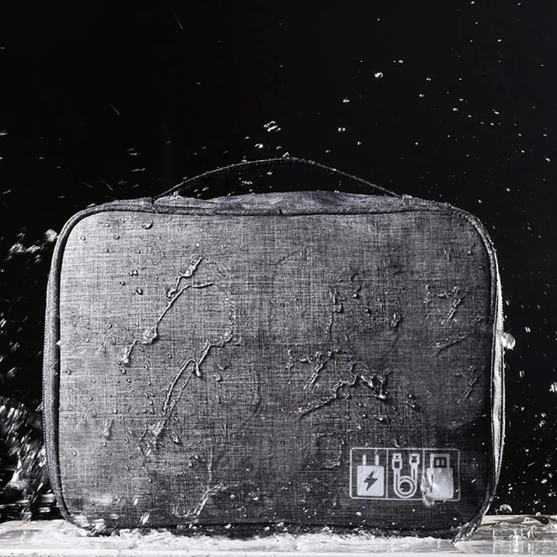 Caja organizadora de cables, bolsa para dispositivos de viaje, discos duros, estuche de almacenamiento portátil, funda protectora para HDD, bolsa para iPad Mini Power Bank - imagen 4