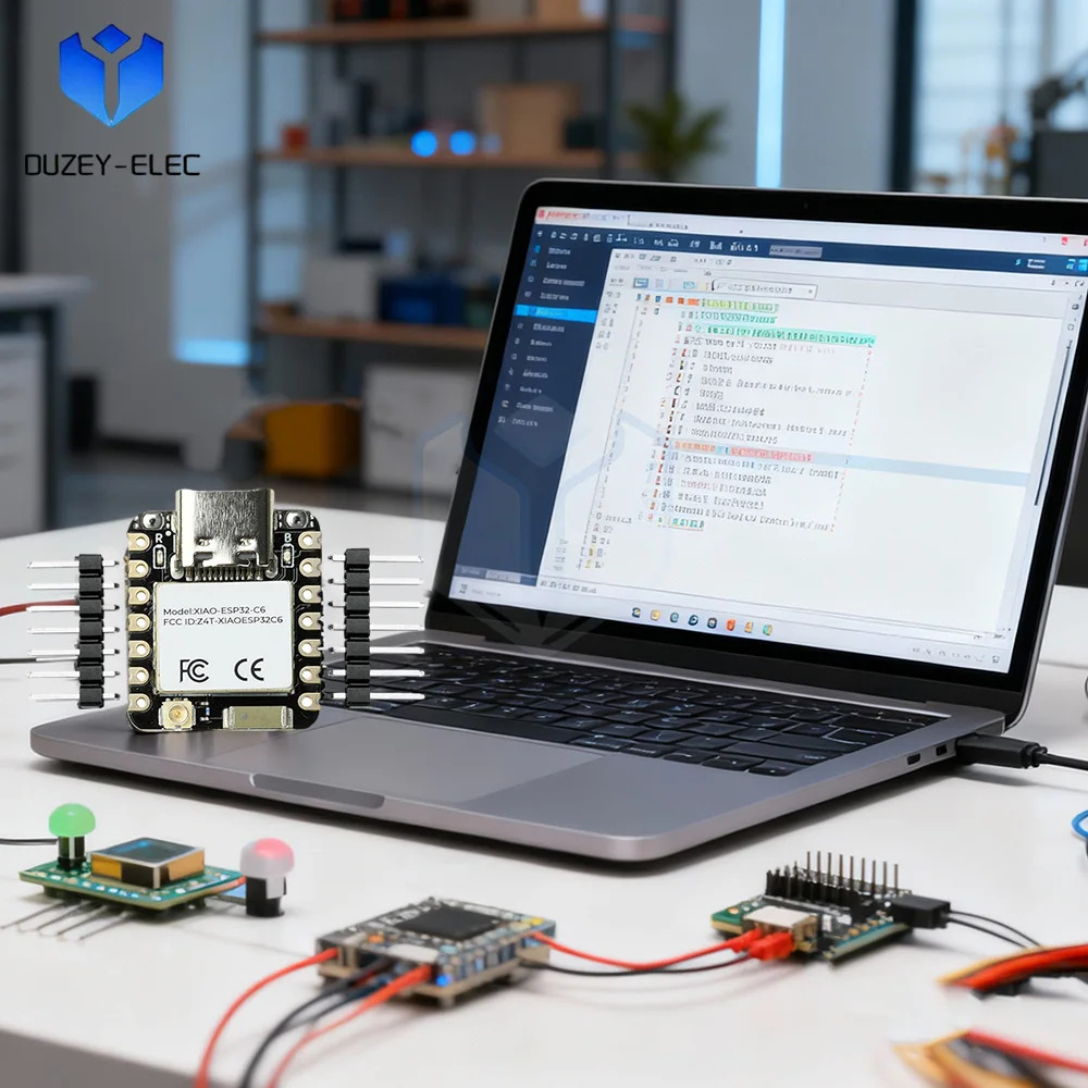 Placa de desarrollo IoT ESP32-C6, microcontrolador de módulo WiFi y Bluetooth para interfaz Zigbee Smart Home IoT tipo C