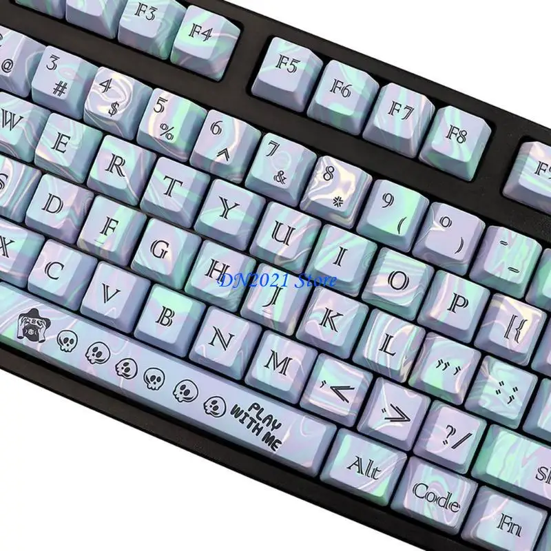 F3KE KeyCaps Conjunto 112pcs OEM Perfil ANSI PBT Dye Subby KeyCap para tapas teclado mecánico - imagen 2