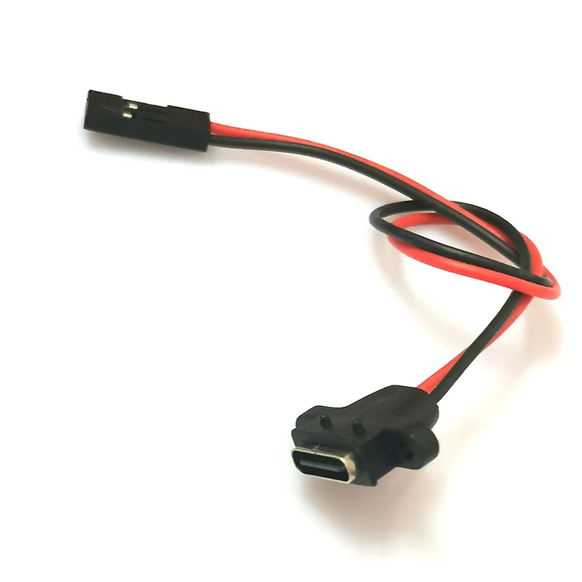 5 uds/10 Uds conector impermeable tipo C cable de soldadura enchufe hembra puerto tipo C interfaz de carga 2 pines con enchufe de cable de soldadura