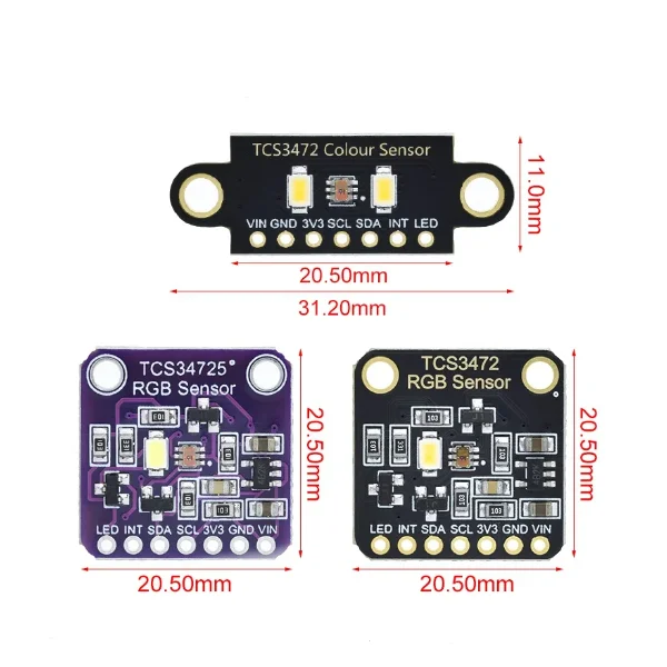 TCS34725 3472 Sensor de reconocimiento de color Módulo de sensor de luz brillante RGB IIC compatible con Arduion STM32 - imagen 2