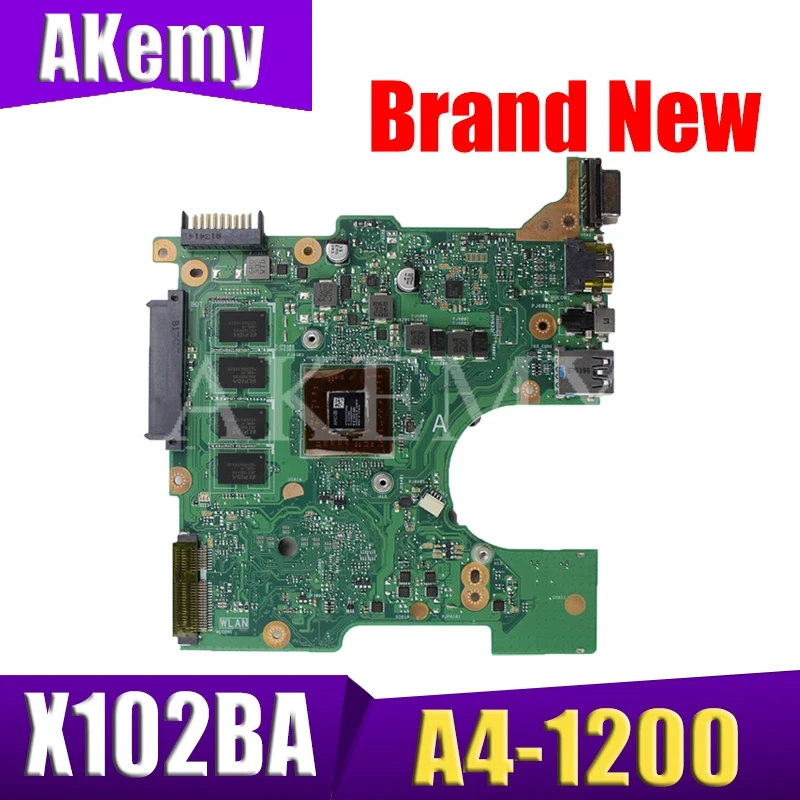 Para ASUS F102B F102BA X102B placa base para ordenador portátil X102BA con A4-1200 2GB/4GB-RAM prueba de placa base OK VivoBook 100% probado