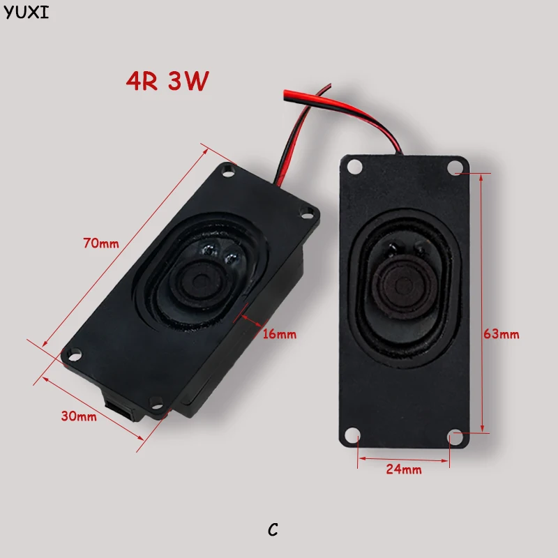 YUXI-altavoz de 2 piezas para TV LCD, accesorios de amplificador para 45100/3370/3070, 4 Euro, 8 Euro, 2W/3W/5W/10W, 2 pines, 4 pines, PH2.0 - imagen 4