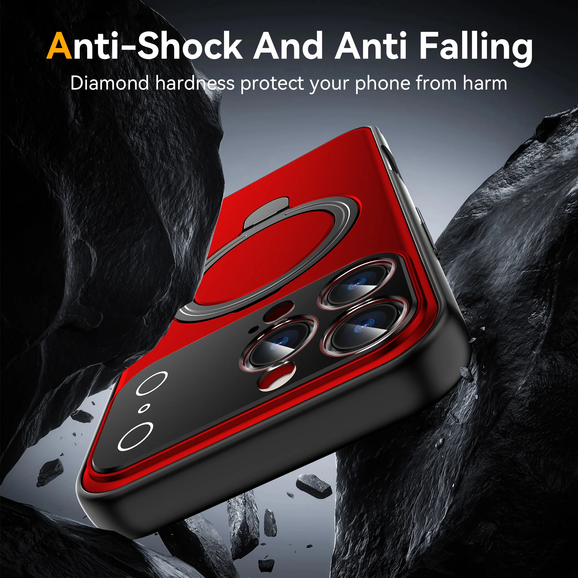 Soporte Invisible magnético para funda de teléfono Magsafe para iPhone 17 Air 16 15 14 13 12 11 Pro Max Plus, funda protectora de lente a prueba de golpes - imagen 3