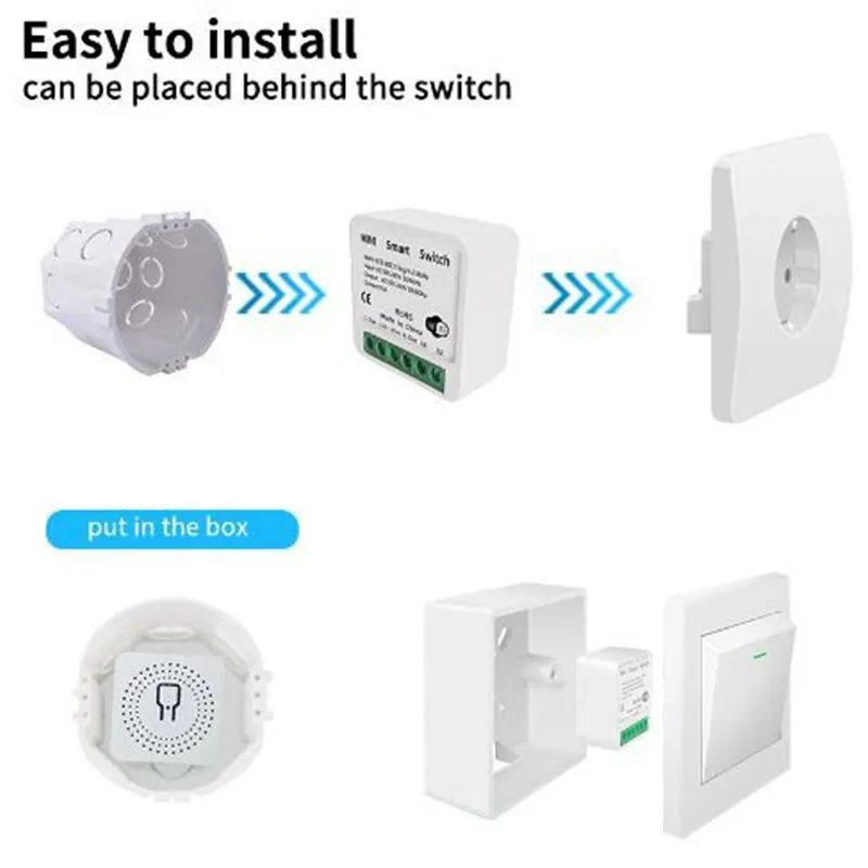 Tuya Zigbee 3,0 Mini interruptor inteligente 16A automatización de vida inteligente módulo DIY disyuntor compatible con Control bidireccional funciona con Alexa Google Home - imagen 2