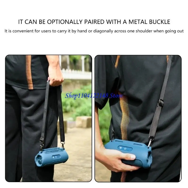 Carcasa protectora ergonómica P9FA con correa para hombro para altavoz inalámbrico 7, textura agarre mejorada, a - imagen 4