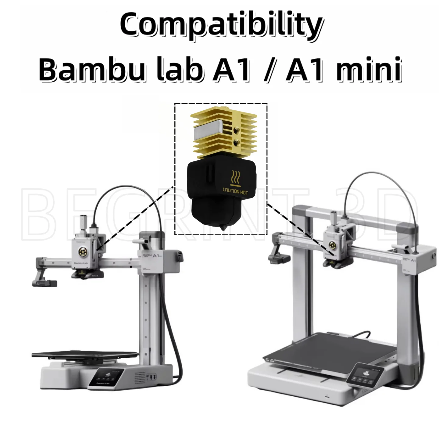 Nuevo Hotend para Bambu Lab A1 mini montaje Hotend Kit 0,2 0,4 0,6 0,8 MM boquilla reemplazable para impresora 3D Bamboo Lab A1/A1 mini - imagen 4