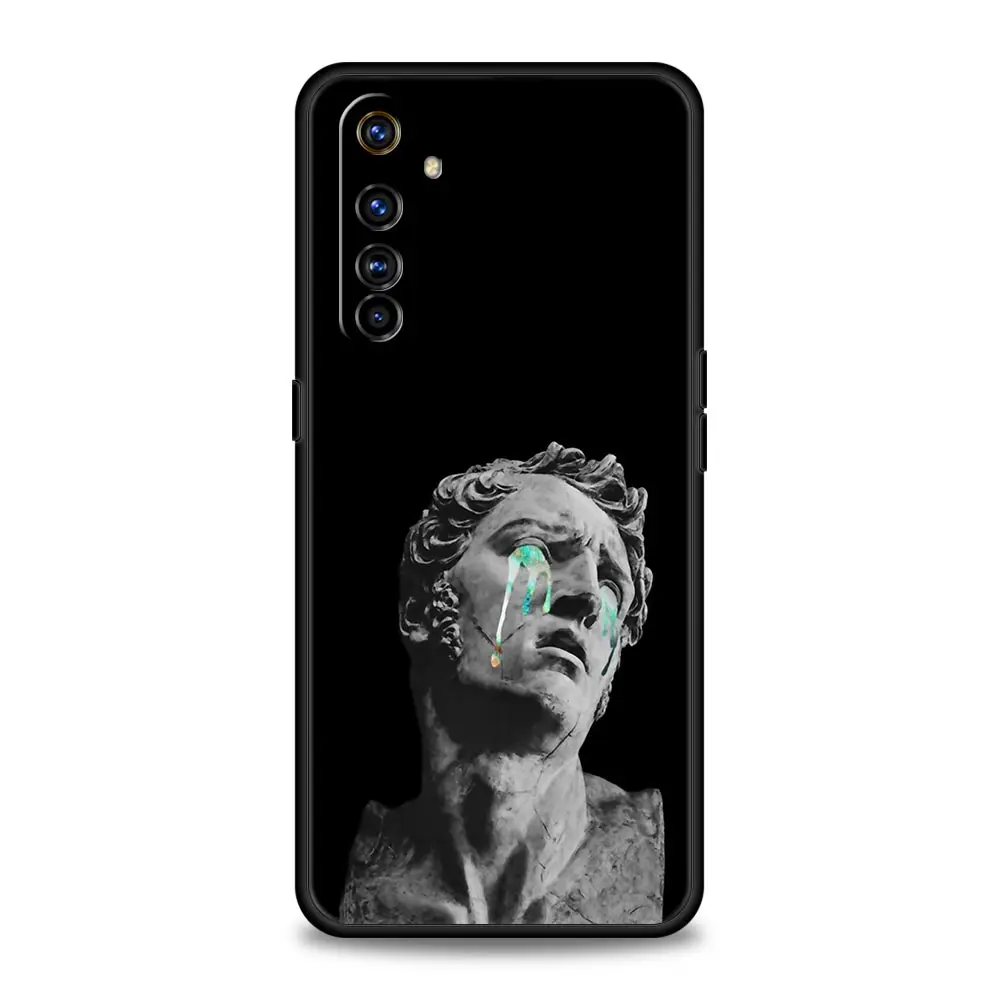 Funda de teléfono con estatua abstracta de Mona Lisa para Realme, 12, 11, 10, 9, 8, 5G, 7, 6, GT5, GT3, GT2 Pro Plus, C21, C25, C35, GT Neo 2, 3, 3T, 5 - imagen 3