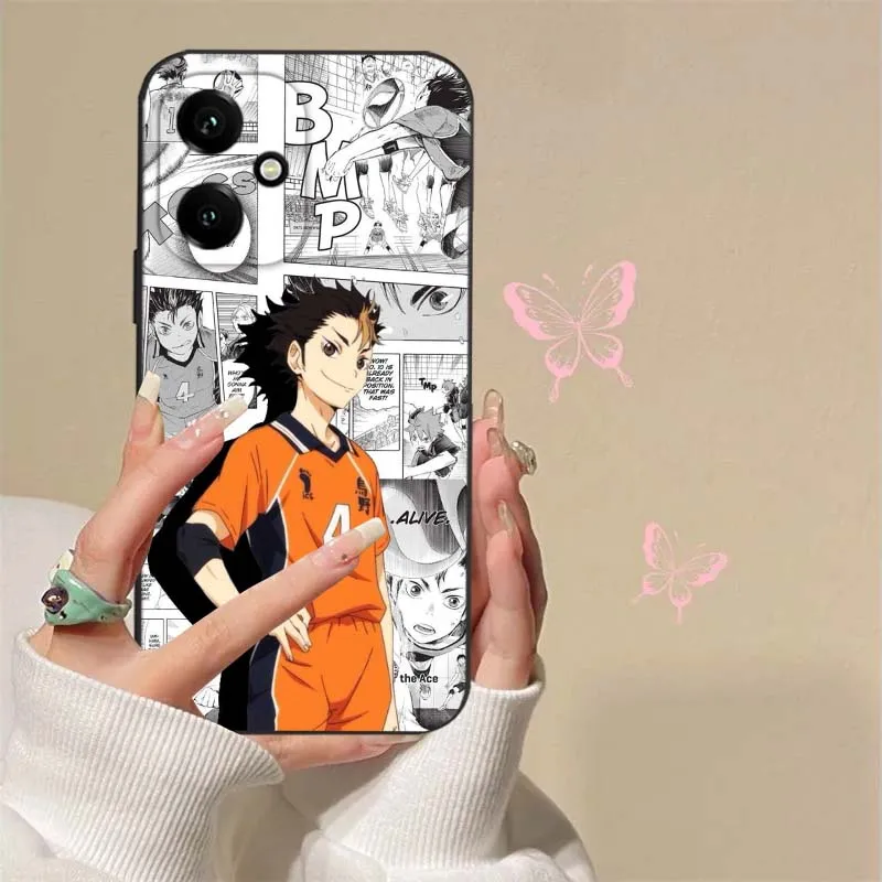Funda de Anime Nishinoya Yuu para Honor Magic4 3 400 300 200 100 90 Ultra GT Lite Pro Plus Power 5G funda de teléfono negra - imagen 5