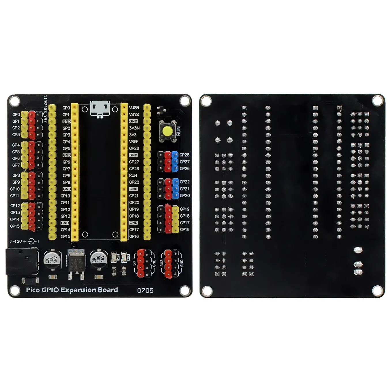 Placa de expansión Raspberry Pi Pico, adaptador de extensión GPIO Breakout, pines macho y hembra integrados para Pico - imagen 3